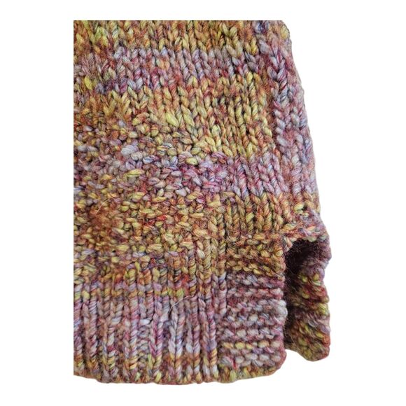 SOFT SURROUNDINGS L Sweater Multicolor Chunky Knit Long Sleeve Acrylic Wool 38" - Picture 5 of 9